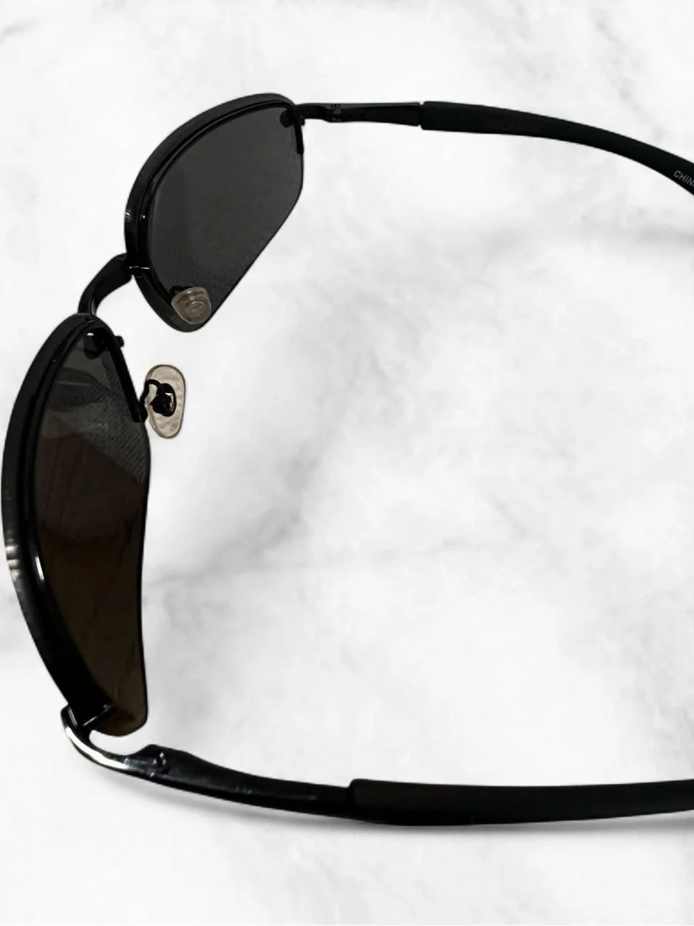 Dockers Black Square Metal Frame Sunglasses
